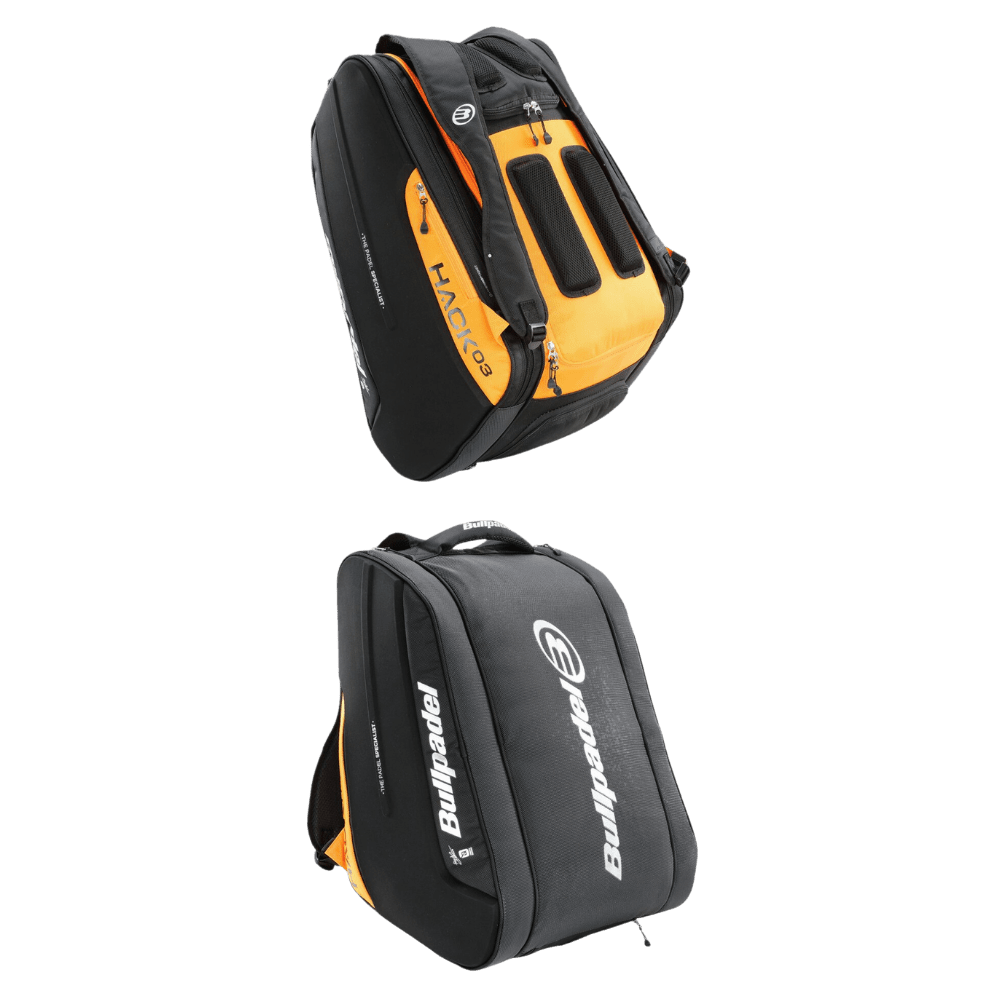 PALETERO BULLPADEL HACK NEGRO/NARANJA - Imagen 2